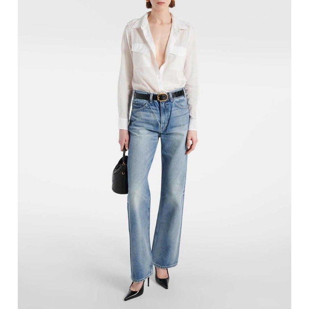 Nili Lotan Jora cotton voile shirt Buttondown White Long Sleeve Cotton S 287432
